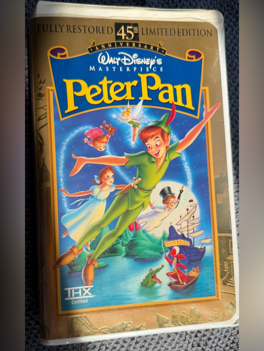 Disney Peter Pan 45th Anniversary VHS - UNBROKEN SEAL